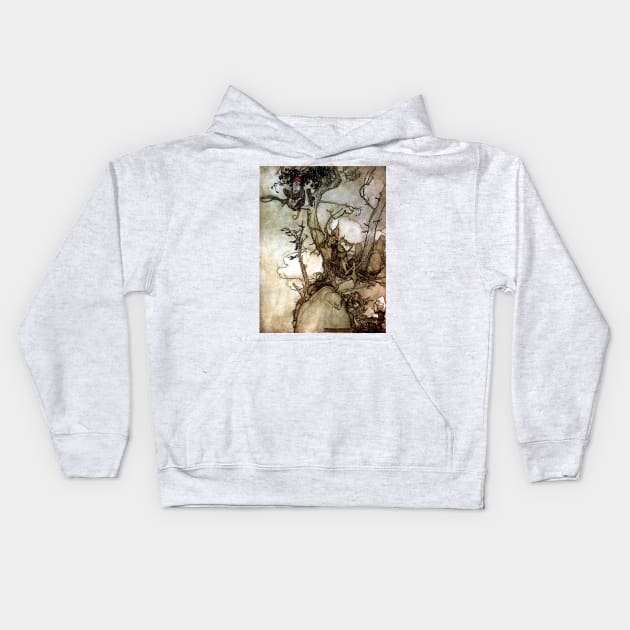 The Catskill Mountains - Arthur Rackham Kids Hoodie by forgottenbeauty